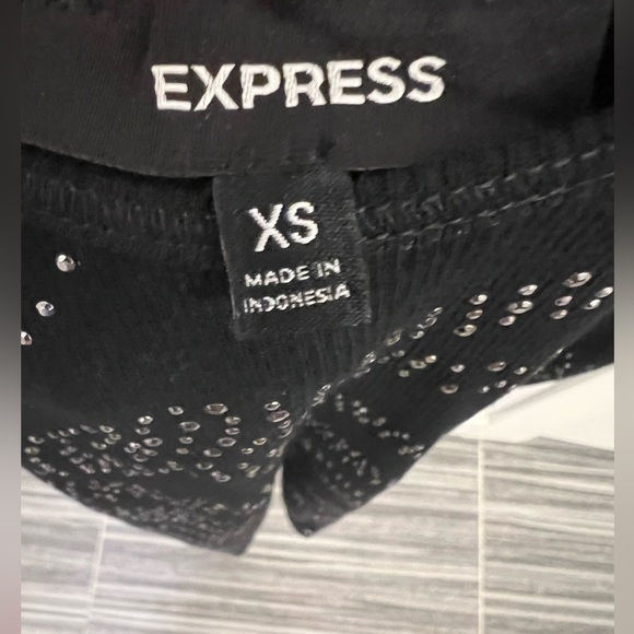 Express Rib Knit Rhinestone Dress - Picture 4 of 4